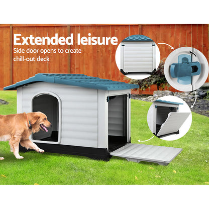NNEDSZ Weatherproof Pet Kennel - Blue